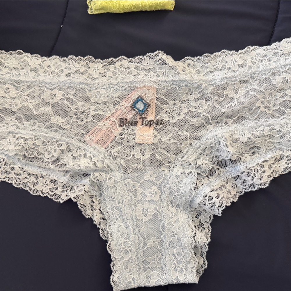 Victoria's Secret Lace blue topaz cheeky birthstone